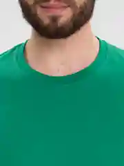 Зеленый мужская футболка, однотонная, хлопок