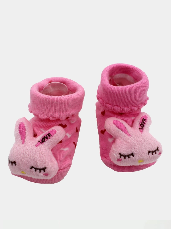 Носочки для новорожденных с игрушкой, детские нескользящие носки для малышей