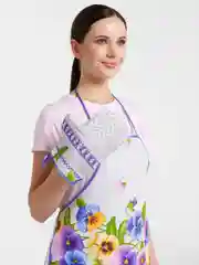 Аметистовый подарочный набор из рогожки: полотенце и фартук для кухни, рукавица, прихватка