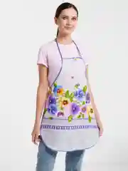 Аметистовый подарочный набор из рогожки: полотенце и фартук для кухни, рукавица, прихватка