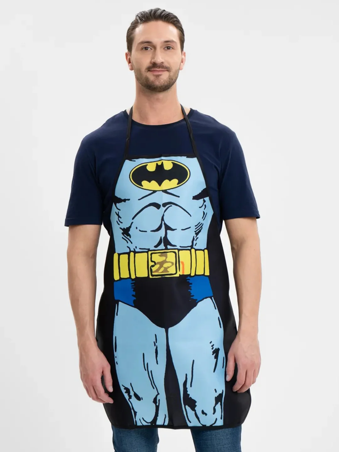 Черный фартук кухонный герои марвел 6 видов Marvel, DC / подарок / креативный перезент