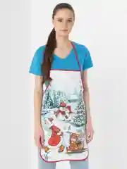Морской новогодний фартук, кухонный