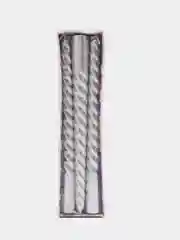 Золотой свеча витая, набор 6 штук, 20*2 см, металлик