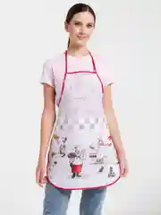 Белый подарочный набор из рогожки: полотенце и фартук для кухни, рукавица, прихватка