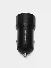 Черный зарядное устройство в авто с кабелем Micro 1 USB, 18W, Borofone BZ19A, быстрая зарядка
