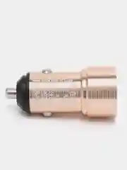 Золотой зарядное устройство в авто с кабелем Micro 1 USB, 18W, Borofone BZ19A, быстрая зарядка