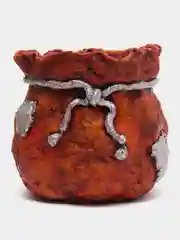 Коричневый кашпо мешок (19см)