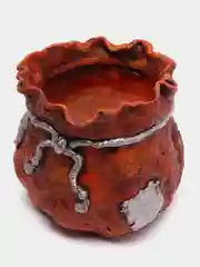 Коричневый кашпо мешок (19см)