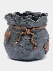 Серебряный кашпо мешок (19см)