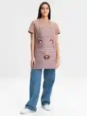 Коричневый фартук кухонный с карманом