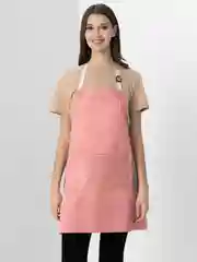 Красный фартук кухонный, со вставками для вытирания рук