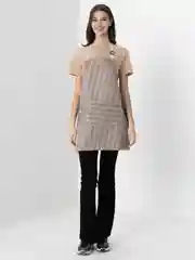 Оливковый фартук кухонный, со вставками для вытирания рук