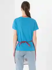 Синий новогодний фартук, кухонный