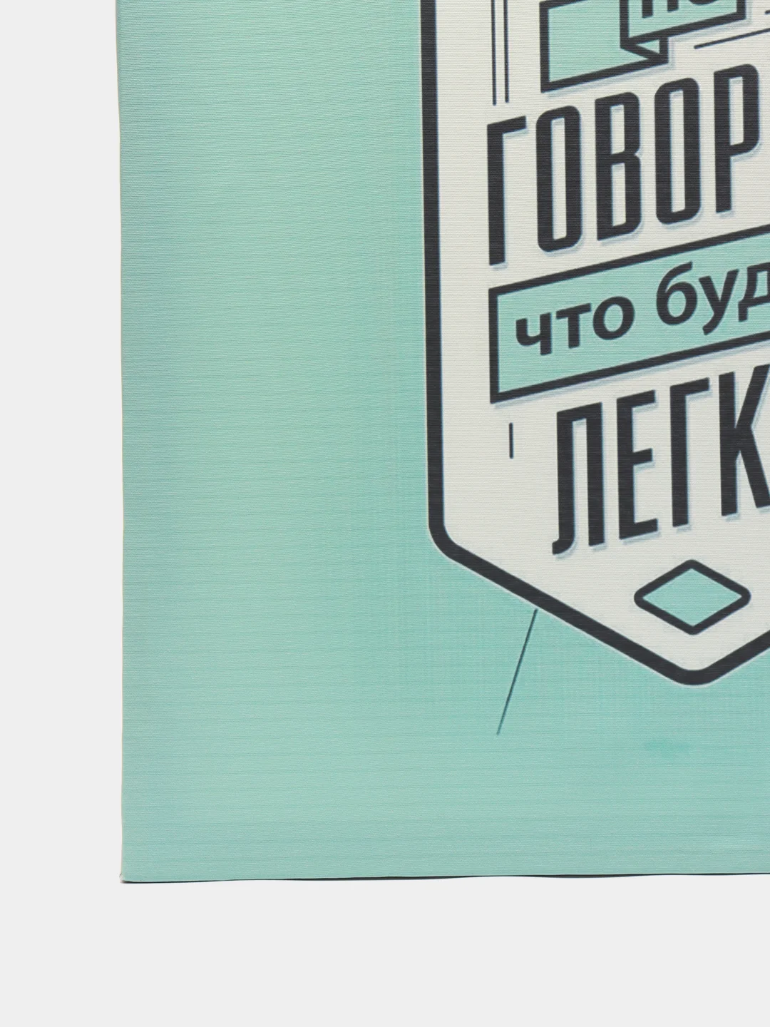 Картина-постер для интерьера на холсте с подрамником "Никто не говорил" 50х40 см