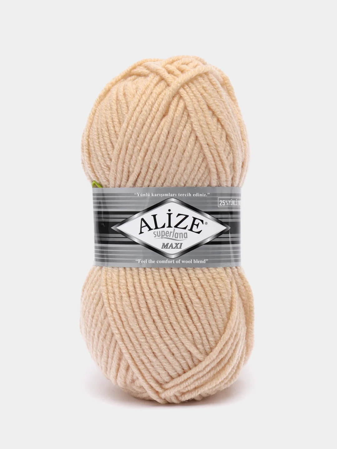 Карамельный пряжа Alize Superlana Maxi, 100 г, 75% акрил, 25% шерсть