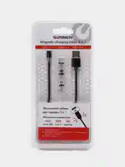 Кабель, шнур USB для зарядки телефона Usb 2.0-Micro Usb/type-c/ligtning, Sonnen 513561