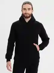 Черный мужской костюм, на флисе утепленный, с начесом