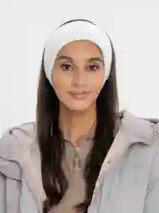 Белый повязка на голову, вязаная