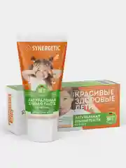 Детская зубная паста SYNERGETIC "Апельсиновый джем", от 3 до 6 лет, 50 гр