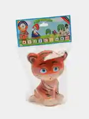 Коричневый резиновая игрушка для купания белочка, волчонок, тигр, попугай, Россия