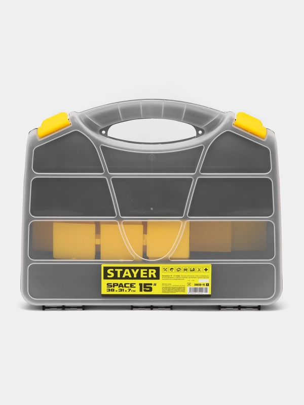 Органайзер пластиковый STAYER, 13-15-18 дюймов для мелочи, рыбацкий арт 38038