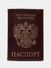 Обложка - чехол на паспорт, кожа, мужской, женский, Staff Profit, экокожа бордовая, 237192