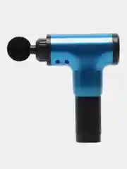 Синий перкуссионный фасциальный мышечный массажер-пистолет для тела Fascial Gun