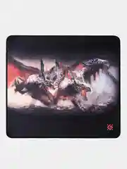 Черный игровой коврик для мыши Defender Cerberus XXL 400x355x3 мм, ткань + резина