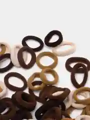 Коричневый детские резинки для волос, 100 шт, в косметичке
