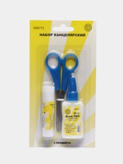 Набор канцелярский: клей ПВА, клей-карандаш, ножницы