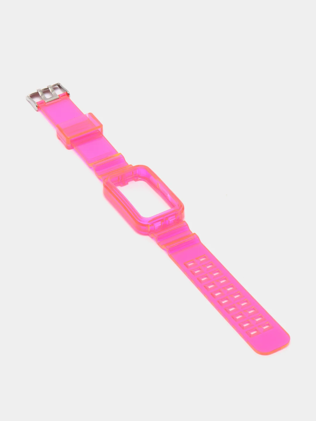 Фуксия силиконовый прозрачный ремешок для Huawei Band 6 / Honor Band 6