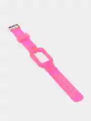 Фуксия силиконовый прозрачный ремешок для Huawei Band 6 / Honor Band 6