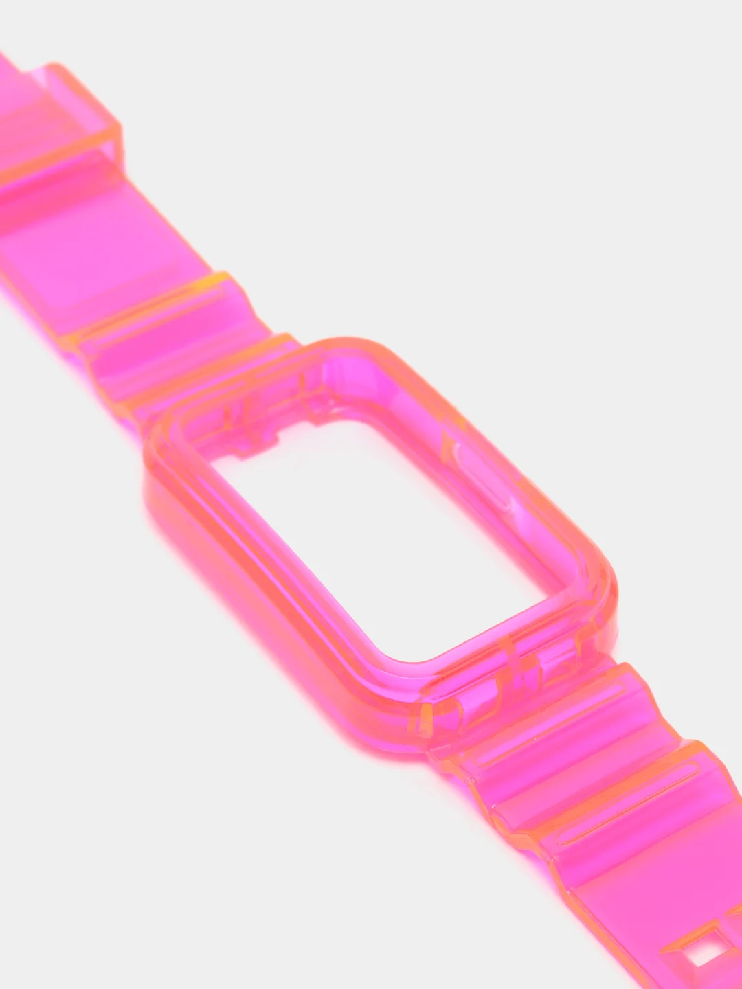 Фуксия силиконовый прозрачный ремешок для Huawei Band 6 / Honor Band 6