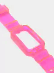 Фуксия силиконовый прозрачный ремешок для Huawei Band 6 / Honor Band 6