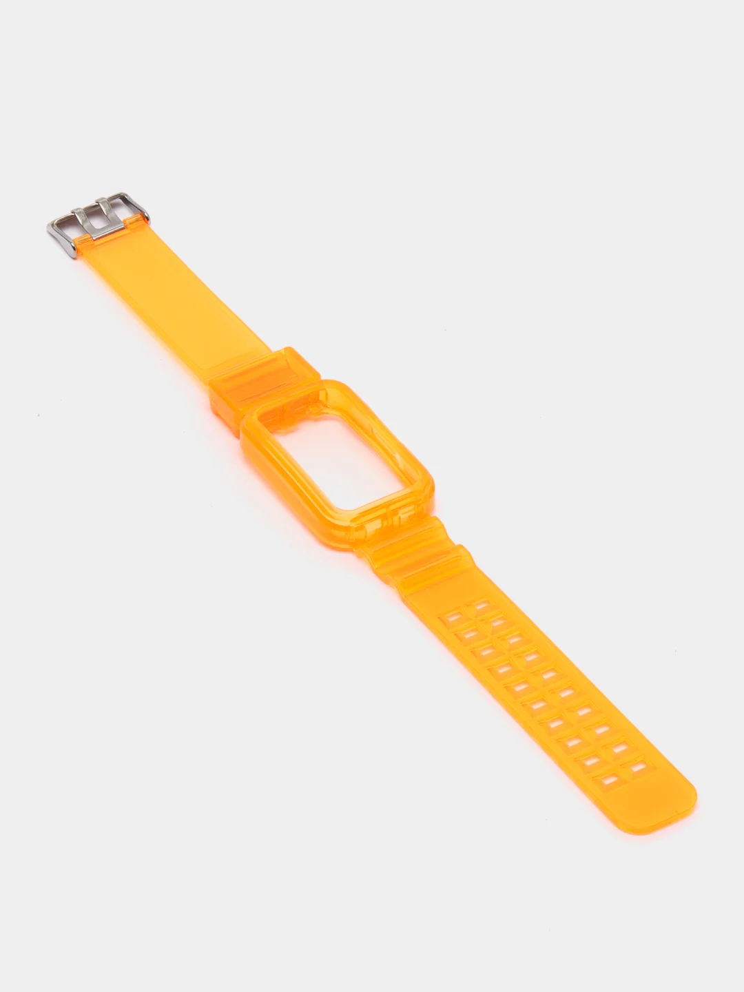 Оранжевый силиконовый прозрачный ремешок для Huawei Band 6 / Honor Band 6