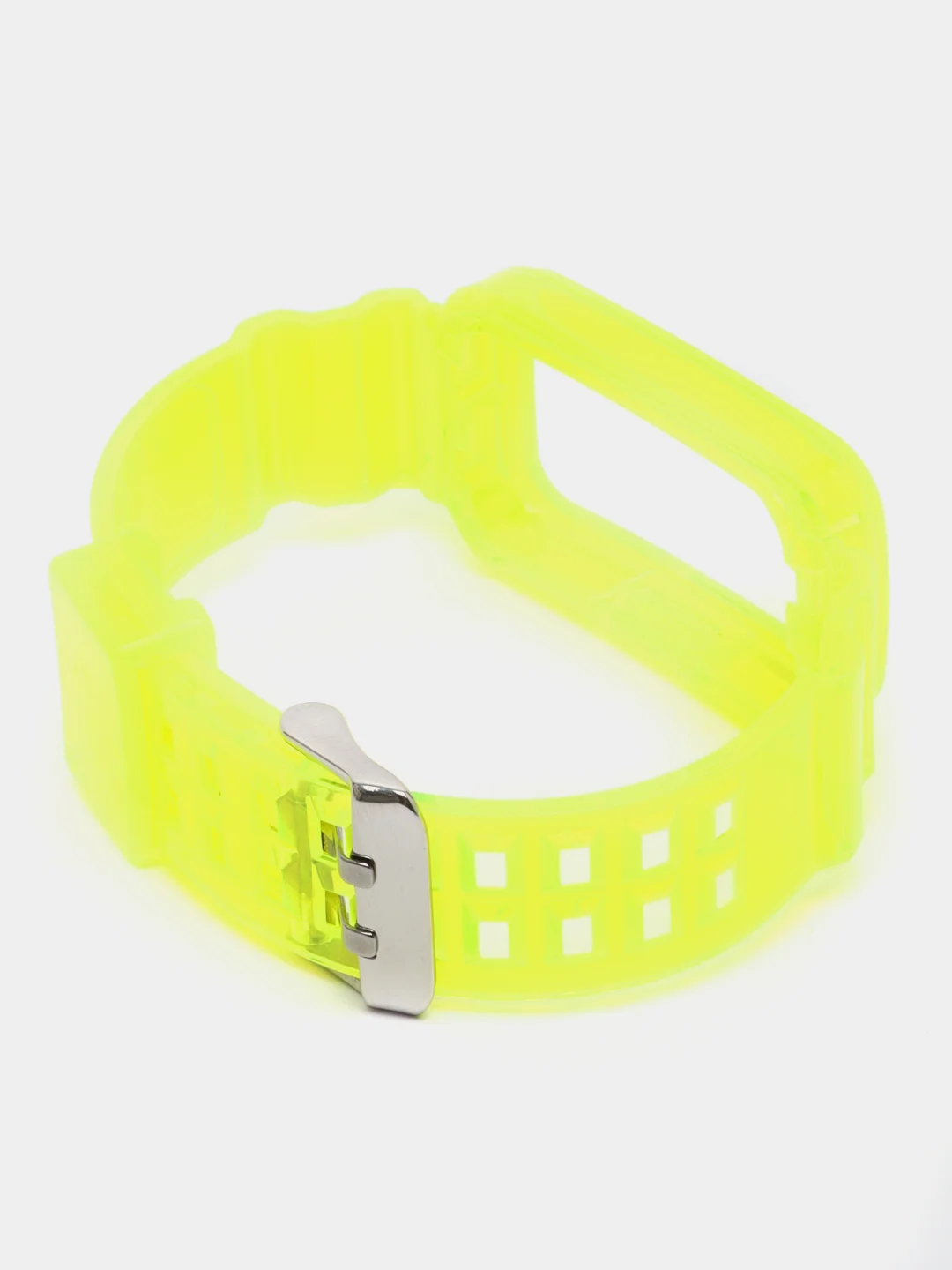 Желтый силиконовый прозрачный ремешок для Huawei Band 6 / Honor Band 6