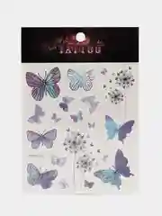 Желтый временные татуировки (бабочки)