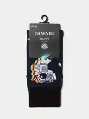 Черный мужские носки Diwari Happy
