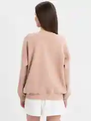 Бежевый женский свитшот с начесом, oversize, с модным принтом на спине CHICАGO
