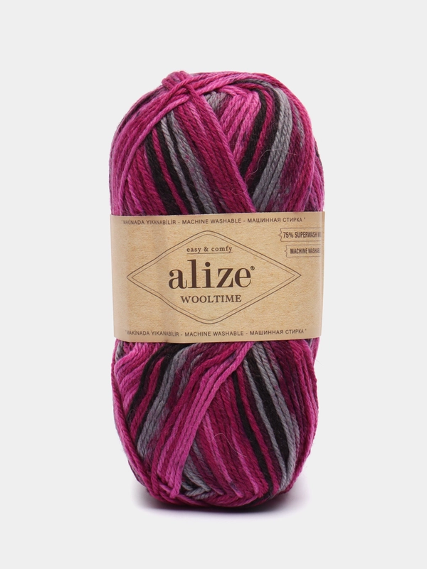 Пряжа Alize Wooltime, 75% шерсть, 25% полиамид, 100 г, 200 м