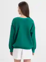 Лесной зеленый женский свитшот с начесом, oversize, с модным принтом на спине CHICАGO