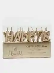 Золотой свечи для торта на день рождения "Happy Birthday"