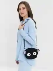 Черный сумка женская, кошелек, плюш