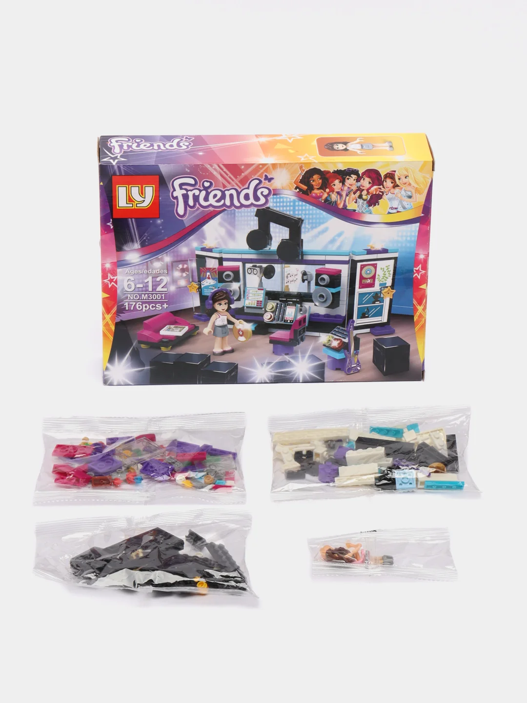 Алый конструктор для девочек "Друзья" (Friends), развивающий