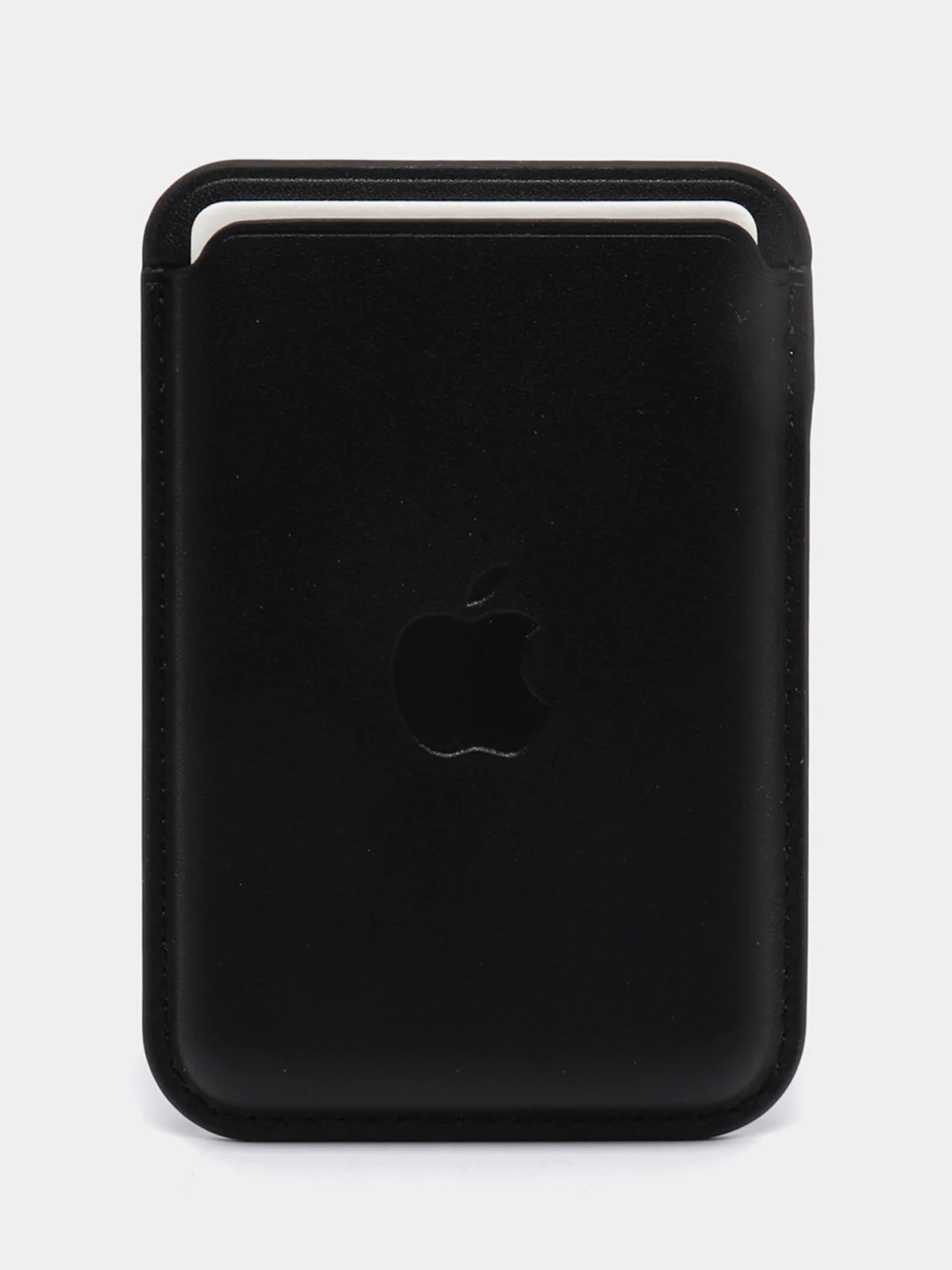 Черный картхолдер на магнитах MagSafe Leather Wallet iPhone