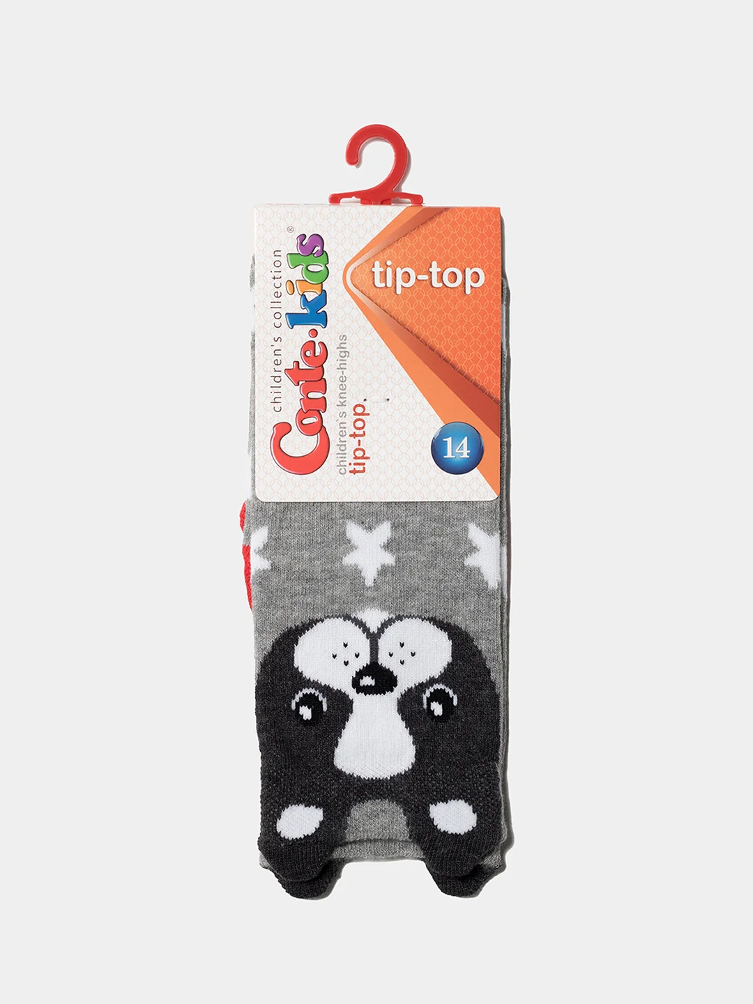 Серый гольфы детские Conte-kids TIP-TOP (мордашки)