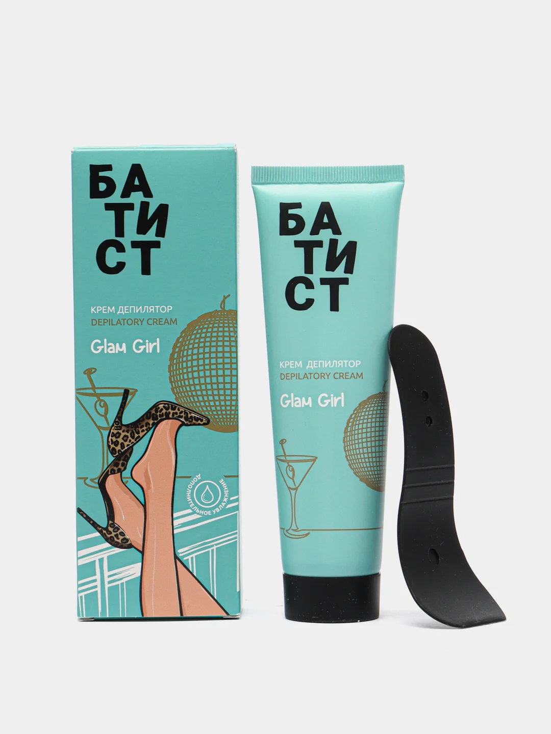 Бирюзовый крем-депилятор "Батист" French Girk, Sporty Girl ", подходит для области бикини, 100 мл