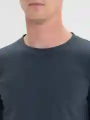 Синий меланж мужская футболка, хлопок