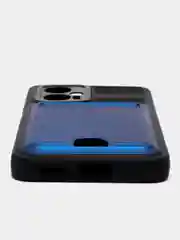 Темно-синий чехол-карточница на Redmi 9C, 10A, Note 11 Pro, Note 8, Poco X3, Poco X4 Pro, X4GT, M4 Pro