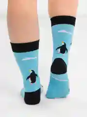 Голубой носки с принтом Animals